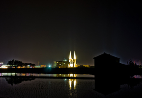 新潟県上越市木田２丁目付近から見た夜景の写真