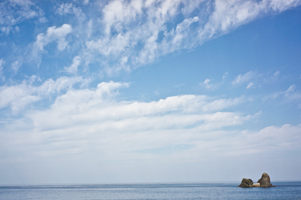 上越写真糸魚川市親不知ピアパーク海岸からみた日本海の景色