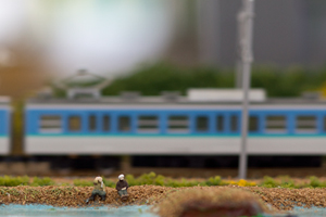上越写真上越市上源入で行われた新潟モジュールレイアウトクラブの鉄道模型ジオラマイベント
