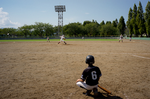 上越写真直江津スポーツ公園で行われていた中学校野球大会のラストバッターの目線